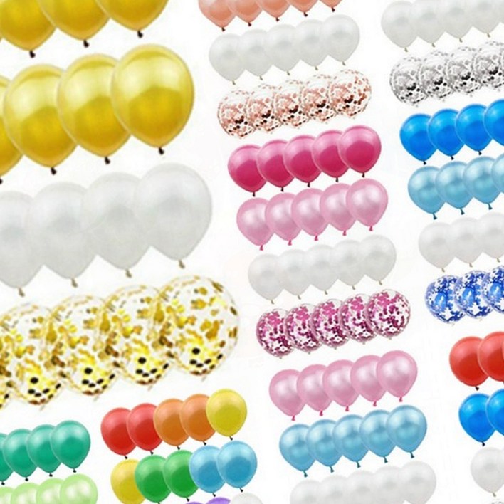 컨페티풍선 20피스 프로포즈 이벤트생일 컬러파티 색종이