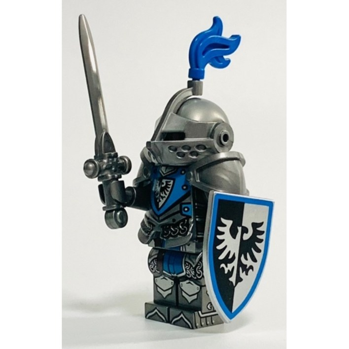 중세 판타지 레고캐슬 킹덤즈시리즈 호환 커스텀 완무기사 미니피규어 커스텀블럭 커스텀브릭 MOC 호환브릭 블럭 블랙팔콘 세력, 3 메이스, 1개