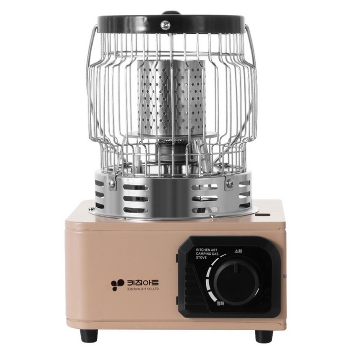 국내생산 인더스 키친아트 캠핑 부탄 가스난로 가방 포함 야외용 휴대용 낚시난로 미니히터 이동식 상부안전망