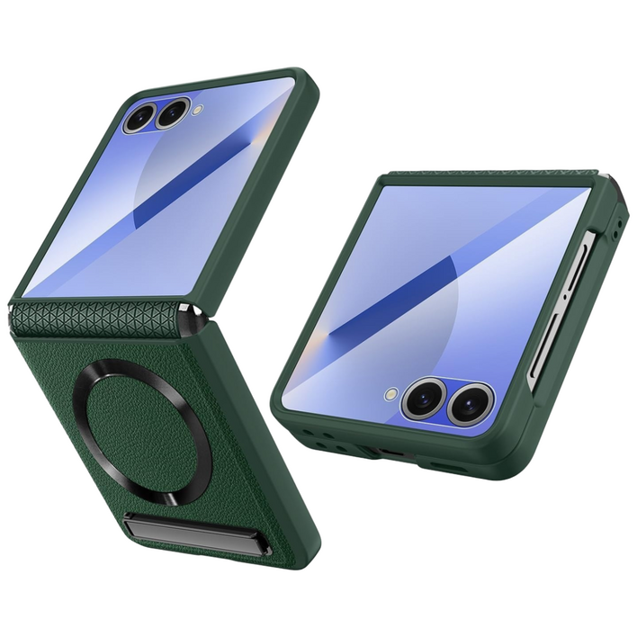 삼성 갤럭시 Z Flip7 풀커버 케이스, 텔레스코픽 힌지 보호, 내장 강화유리, 무선충전 호환