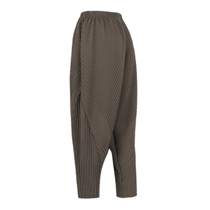여성플리츠주름바지 여자 국내제작 밴딩 편안한 와이드 주름팬츠 홈웨어 데일리 외출복 빅사이즈 단체