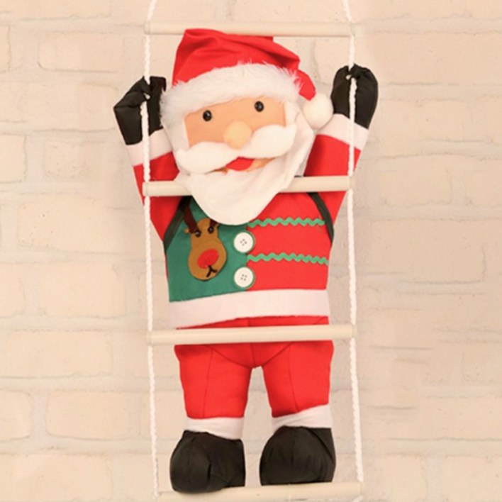크리스마스 사다리 산타 인형 트리 벽 장식 소품, 1개, 귀여운산타