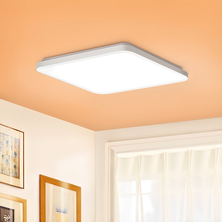 홈플래닛 삼성 칩 삼성 LED 플리커프리 정사각 방등 천장등 60W (친절한 설명서)