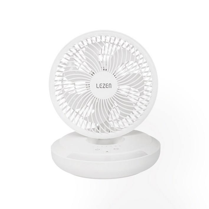 르젠 BLDC 분리세척 무드등 디자인 무선 탁상용 선풍기 LZEFWL600