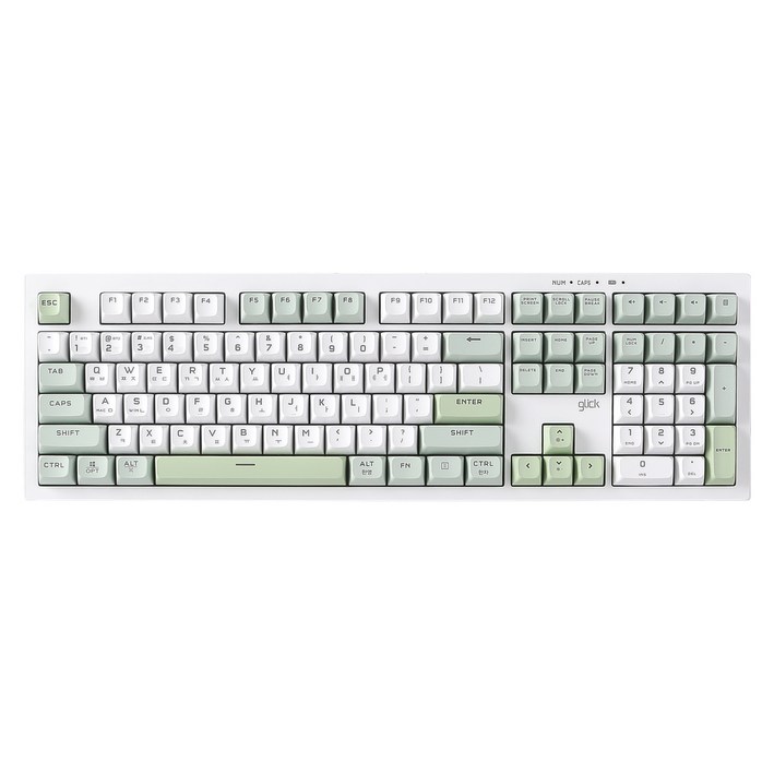 지클릭커 오피스프로 사일런스 M RGB 무소음 유무선 블루투스 108키 키보드