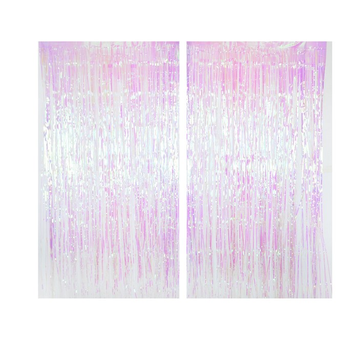 파티쇼 오로라클리어 은박 수술 파티커튼 2p, 혼합색상, 2개