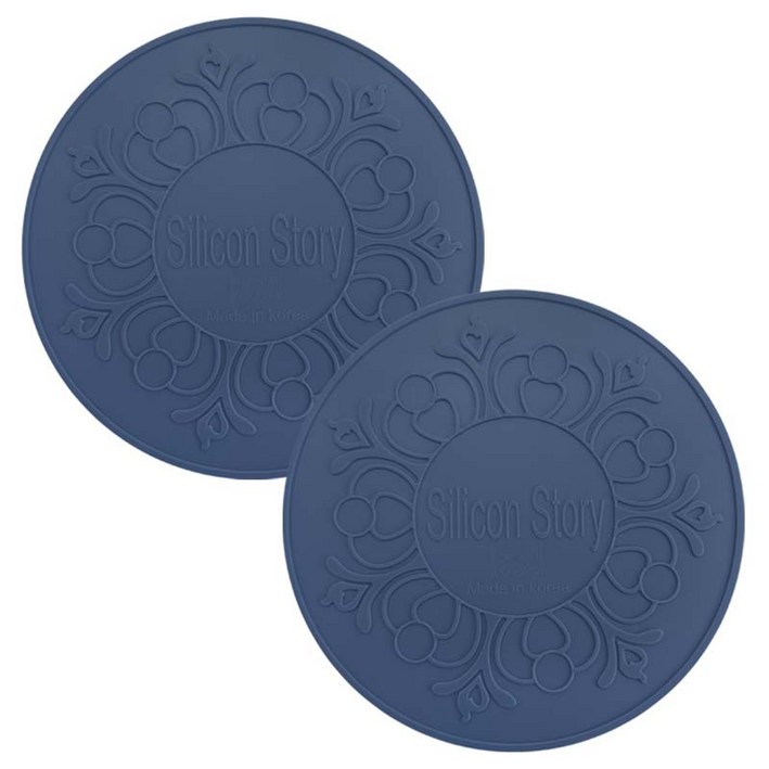 실리콘스토리 플래티넘 실리콘 인덕션 커버 25cm, 파스텔블루, 2개