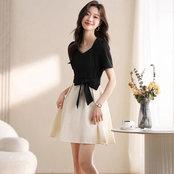 포플러앤씨 여성용 엘로츠 배색 원피스 P25SMOPS031109