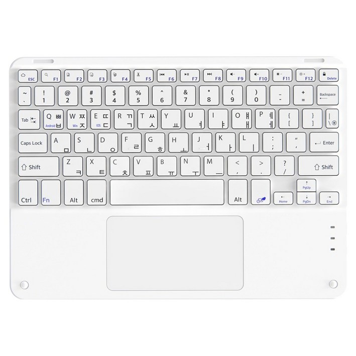 아이몰 태블릿 호환 블루투스 터치 트랙패드 무선 키보드, 화이트, Z15, 제조사축