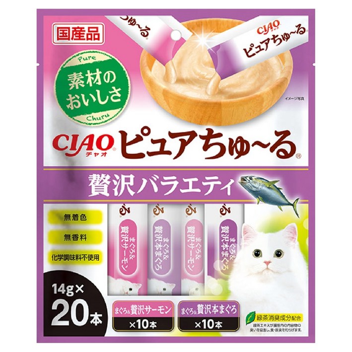 챠오츄르 고양이 퓨어츄르 버라이어티 짜먹는 간식 SC543 20p