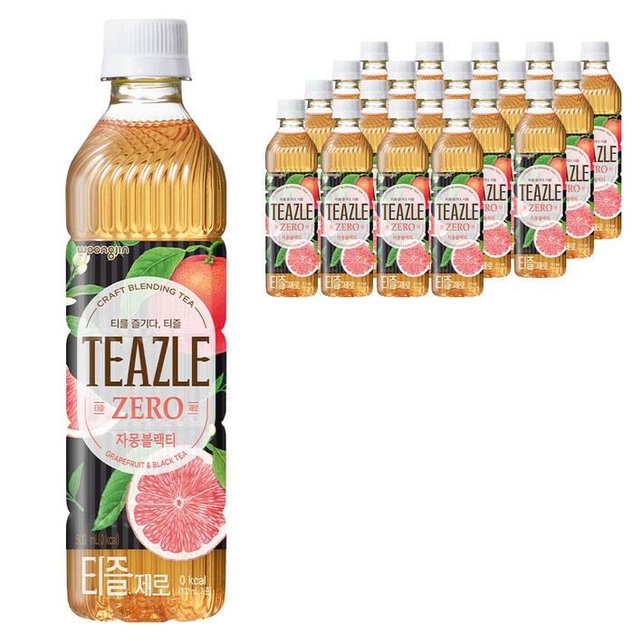 티즐 제로 자몽블랙티, 500ml, 20개