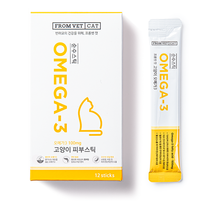 프롬벳 순수스틱 오메가3 고양이 츄르 12g x 12p 프롬벳 순수스틱 오메가3 고양이 츄르 12g x 12p