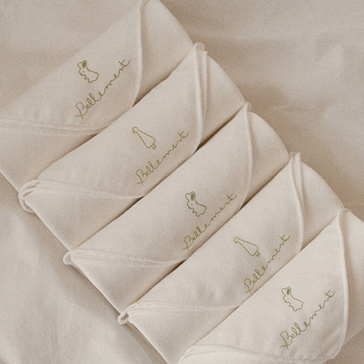 벨몽 유아용 프리미엄 뱀부코튼 거즈 손수건 드리밍 래빗 3p + 리틀 포레스트 2p 세트