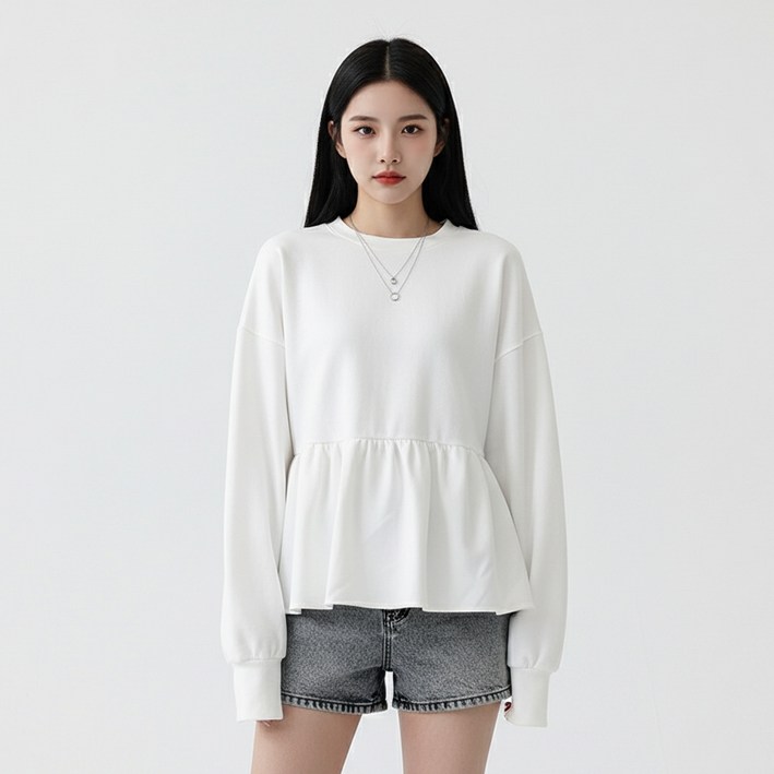 마켓피아 여성용 플레어 A라인 맨투맨