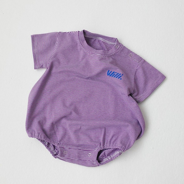 살루테 아동용 통기성 루체 반팔롬퍼