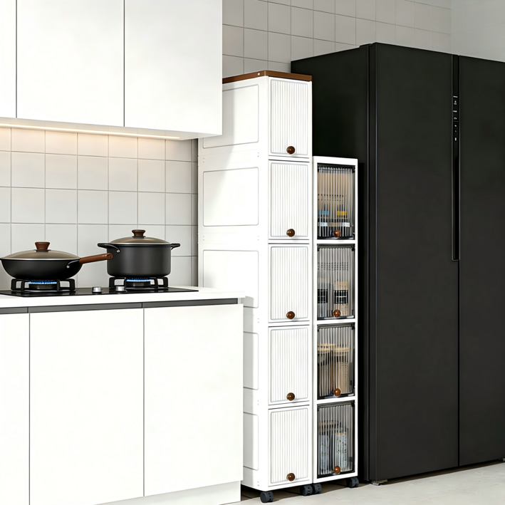 다목적 부엌 욕실 틈새수납장 대용량 거실 이동식 다층 서랍장