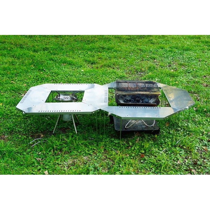 스노우 피크 스타일 지카로 육각 바베큐 조립테이블 테이블 34인용