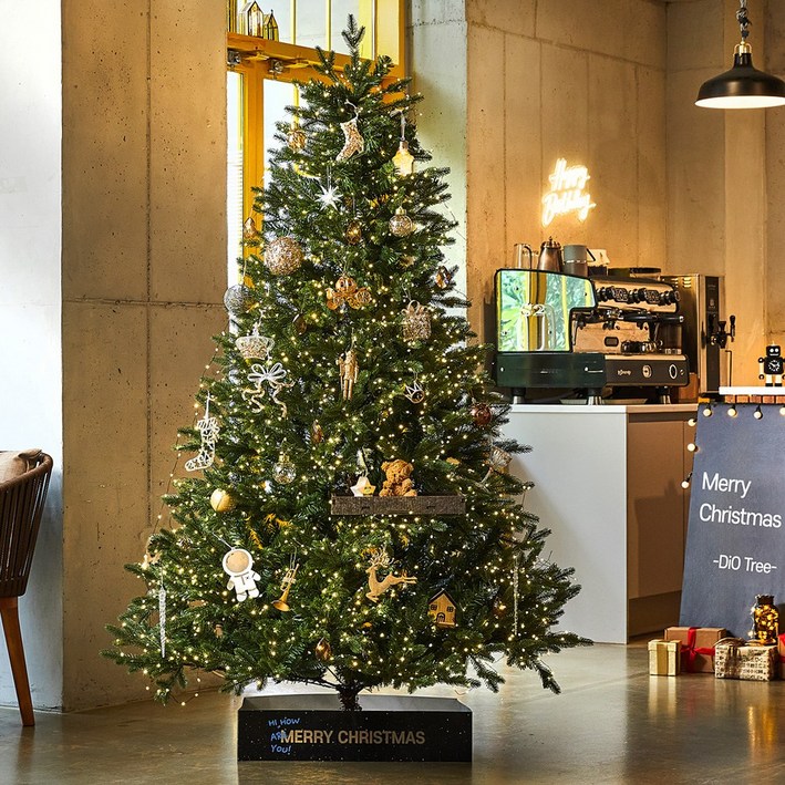 1.3m~1.9m 고급형 크리스마스 트리 PE 무장식 지네 전구 장식 테라스 풀세트 보관백 증정, 1.9M 올리브 테라스 FT-3
