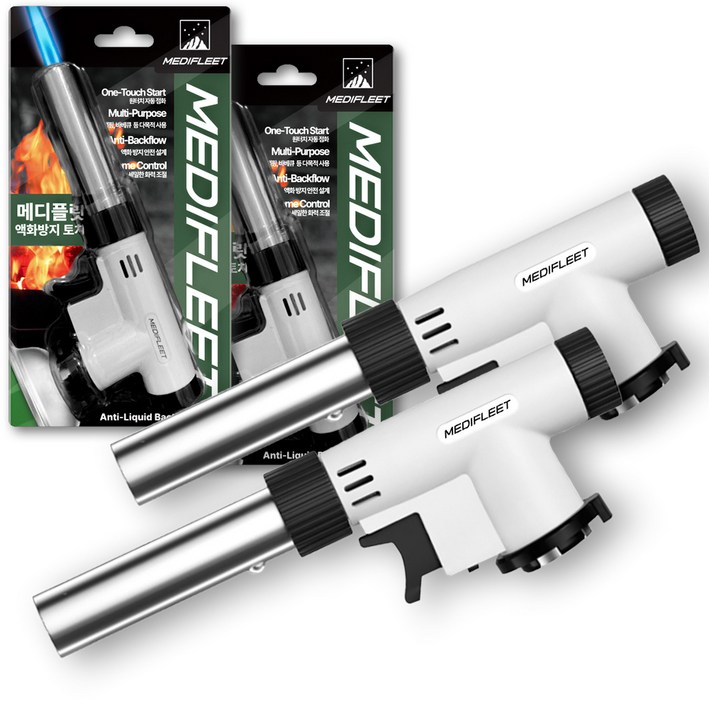 메디플릿 액화방지 불조절 요리용 자동점화 원터치 캠핑 가스 토치