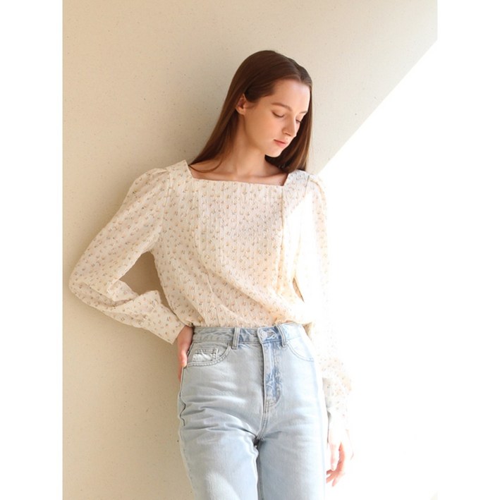 Muguet 퍼프 블라우스 Ivory