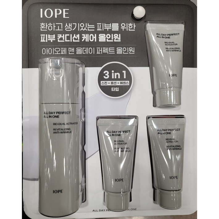 아이오페 맨 올데이 퍼펙트 올인원 120ml+30ml X 3개