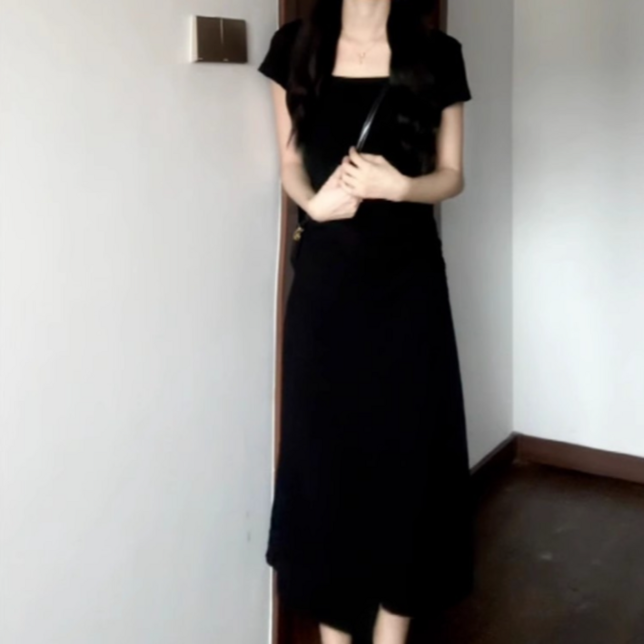 레송 슬림 셔링 여성원피스