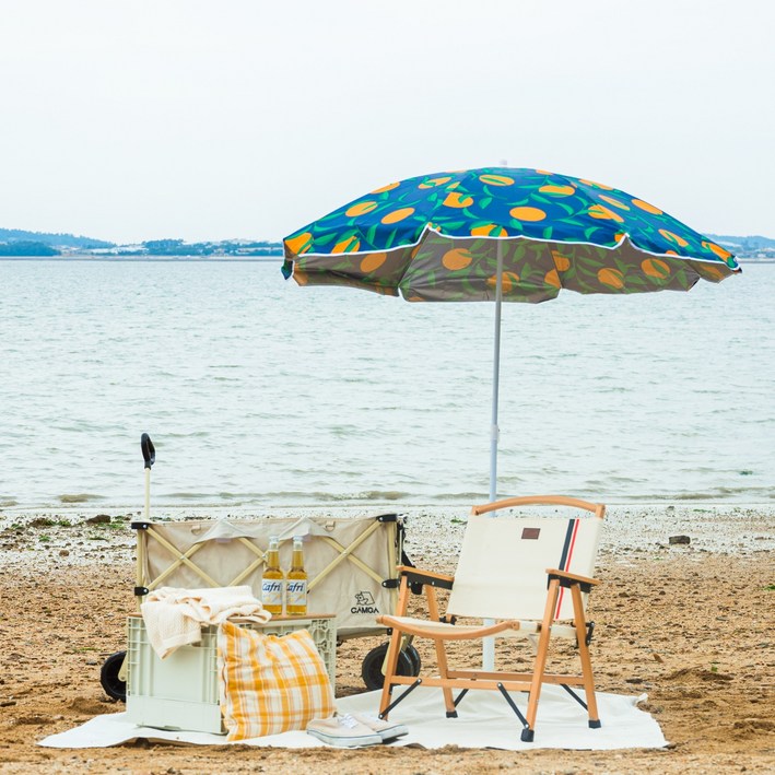 감성 캠핑 파라솔 야외용 접이식 대형 르윈 시트러스펀치