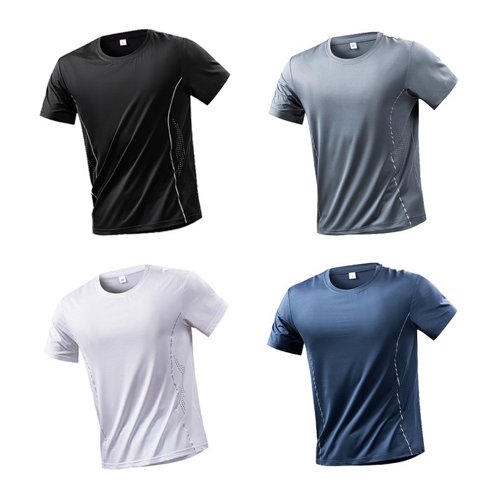 남자 기능성 반팔티 4장 여름 스판 쿨티 반팔티셔츠 범록-8913