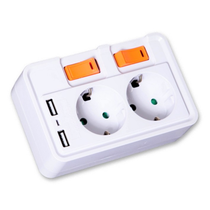 일신전기 절전 USB 콘센트 2구 DSDCPSS2216A
