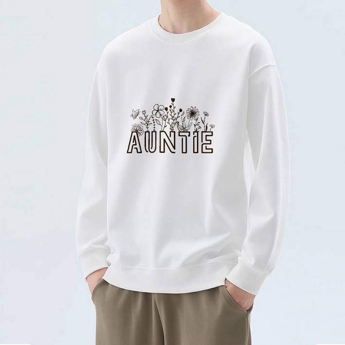 Saiyaar 맨투맨 데일리 커플맨투맨 라운드넥 긴팔 남성맨투맨 맨투맨티셔츠