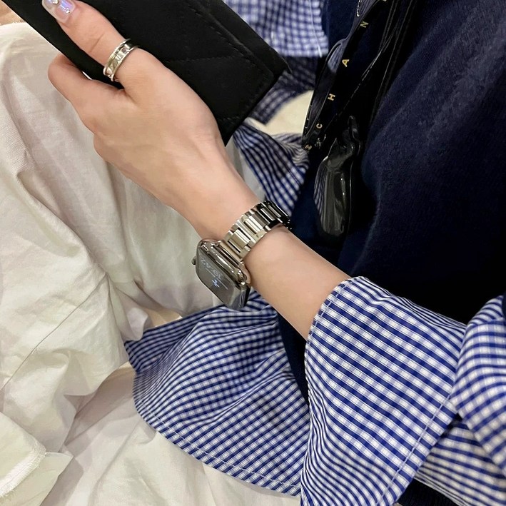 올해브 애플워치 슬림 메탈 스트랩 밴드