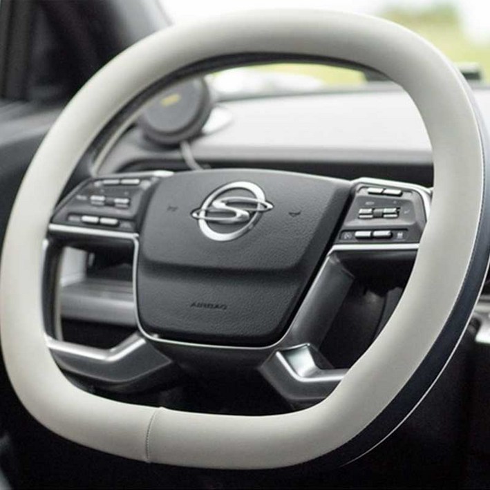 바겐 소프트 사각 핸들커버 더블 D컷 핸들커버, 바닐라화이트