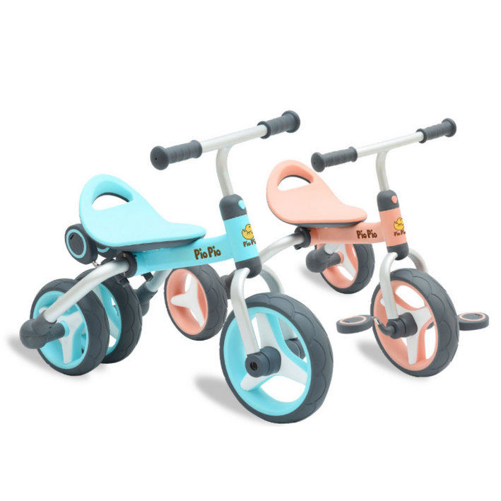 피오피오 유아용 자전거 밸런스바이크세발자전거 2in1 어린이 자전거, 스카이블루
