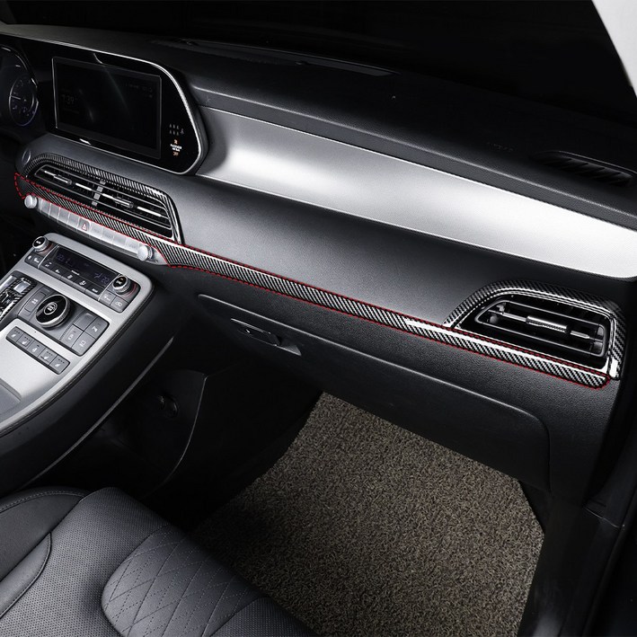 유투카 호환 팰리세이드 튜닝 용품 센터페시아 프레임 커버 우드 카본 몰딩 자동차 악세사리, 센터페시아 프레임 2P유광카본, 기타