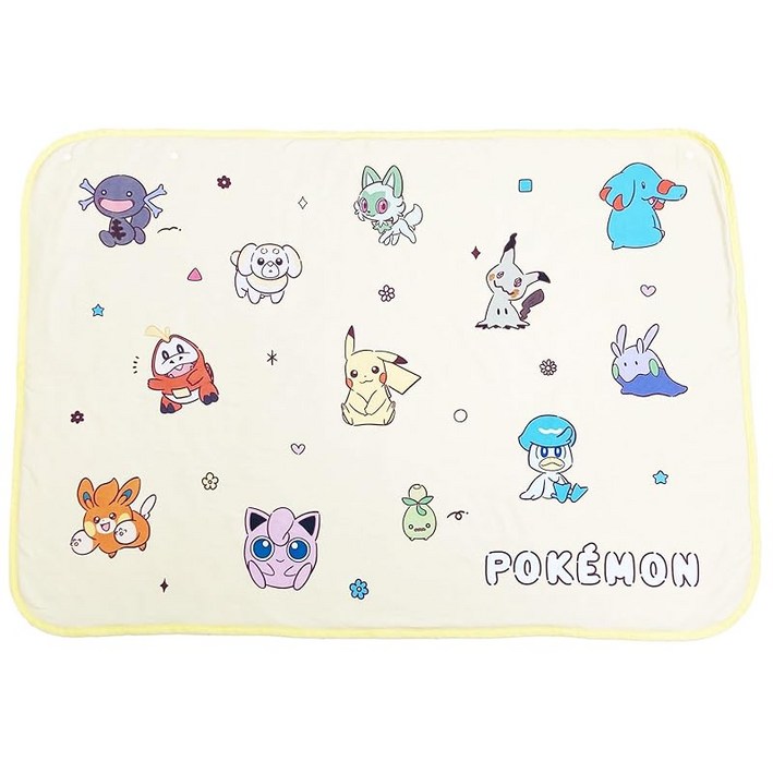 MORIPiLO 포켓몬 무릎담요 블랭킷 (피카츄 팔데아 부드러운 쉽 보아) 귀여웠니 굿즈 담요 여름과 겨울 냉방 대책 70x100cm 엘로우 pokemon 포켓 몬스터 캐릭터 베개