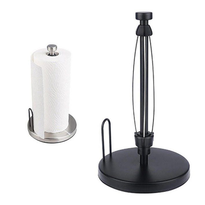 칼달비츠 스텐 키친타올걸이 꽂이 키친타올 홀더 거치대 스탠드, 블랙, 1개