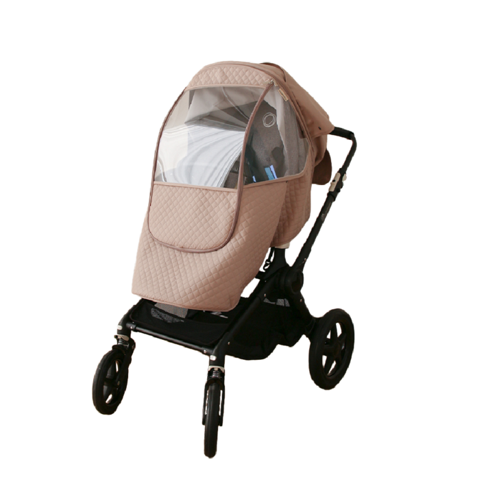 맘노코 유모차 누빔 방한커버, 1개, 라떼