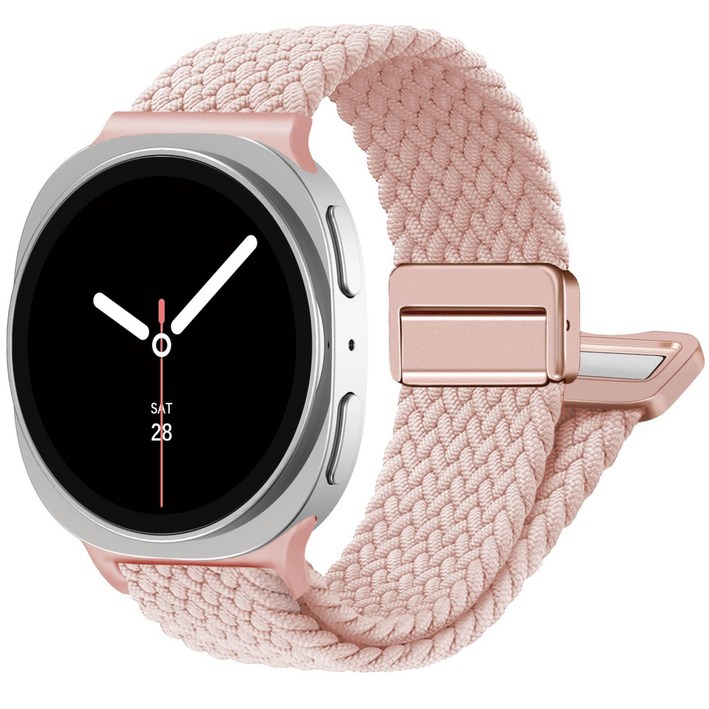 갤럭시워치8호환 마그네틱 브레이드 스포츠 루프 스트랩 갤럭시워치8 44mm40mm클래식 46mm, 인디핑크