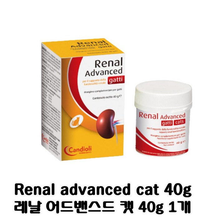 당일발송 최신병원제품 레날 어드밴스드 캣 40g 고양이 신장 신부전 영양제 캣츠