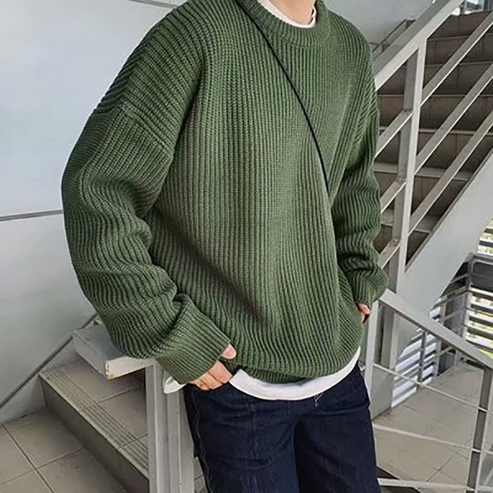 남녀공용 프리미엄 오버핏 라운드 니트 남녀공용 프리미엄 오버핏 라운드 니트
