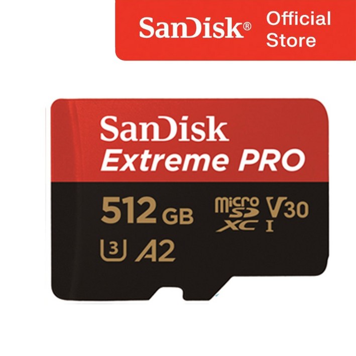 샌디스크 공식인증 정품 마이크로 SD 카드 익스트림 프로 SDSQXCD, 512GB, 1개 샌디스크 공식인증 정품 마이크로 SD 카드 익스트림 프로 SDSQXCD, 512GB, 1개