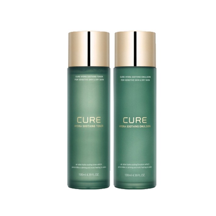 김정문알로에 큐어 하이드라 수딩 에멀젼 130ml +토너 130ml