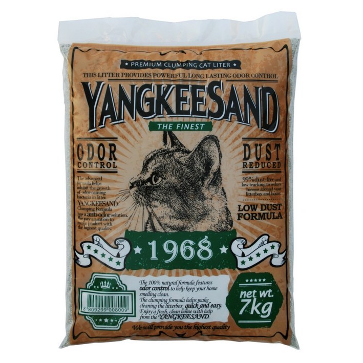 양키샌드 1968 허브 고양이모래 7kg x 2개 탈취력강화 먼지없는 벤토나이트 배변모래 양키샌드 1968 허브 고양이모래 7kg x 2개 탈취력강화 먼지없는 벤토나이트 배변모래