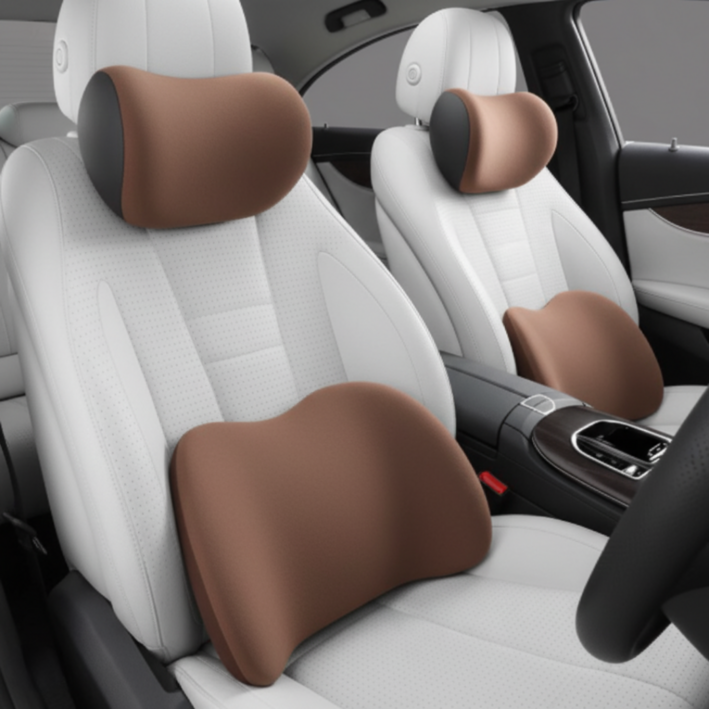 차량용 메모리폼 머리받침 등받이 쿠션 세트