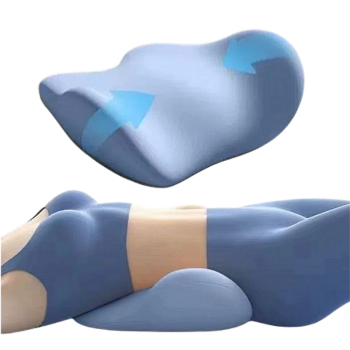 루미에르 허리베게 바른자세 수면 요추베게 쿠션, 1개, 블루