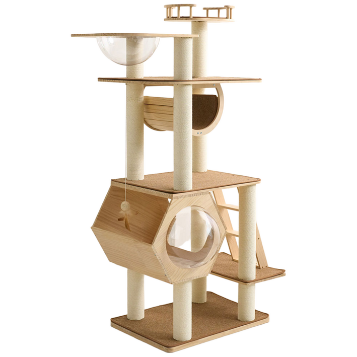 고양이 플레이그라운드 원목 캣타워