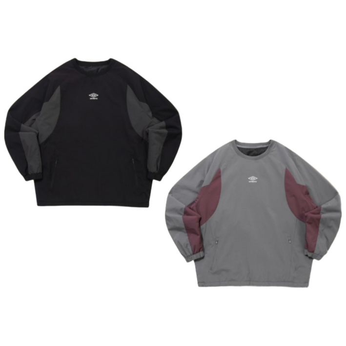 매장정품 엄브로 남성 인슐레이션 피스테 라운드넥 긴소매 스몰로고 캐주얼 데일리 스트릿 패션 활동성 내구성 봄 가을