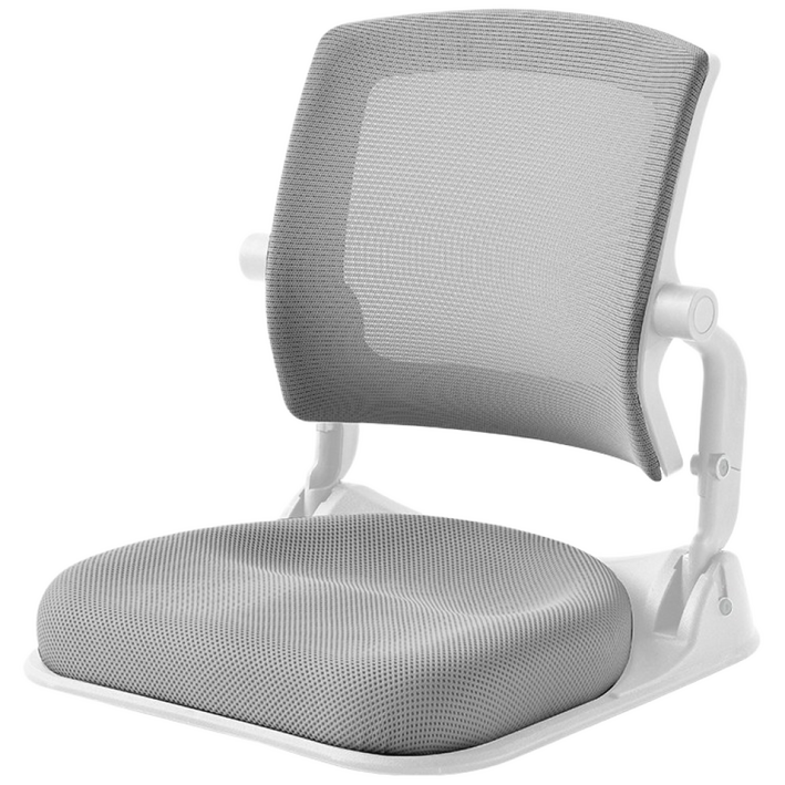 퍼백 PBL1503 브리즈백 화이트 프레임 접이식 휴대용 좌식의자 일식집 다다미방 허리 편안한 바닥의자, 원톤 그레이