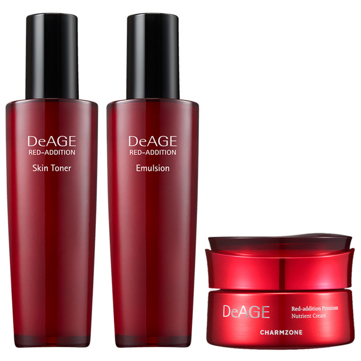 참존 디에이지 레드 에디션 3종 기초세트 스킨 120ml  에멀전 120ml  크림 50ml 단품, 1세트