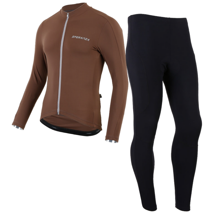 [스페란자] J8스판기모져지 스판타이즈 브라운세트 얇은기모 간절기 활용도 좋은의류 bicycle/cycle wear